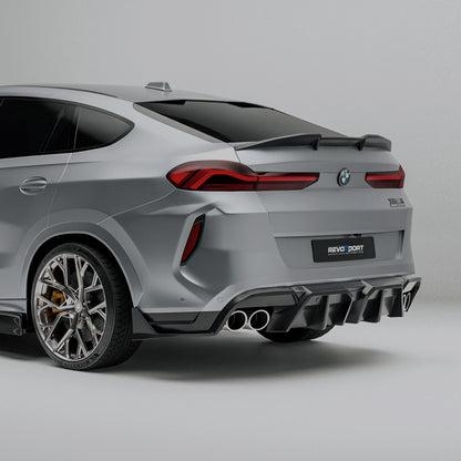 Revozport Carbon Fiber Rear Diffuser for BMW X6M F96 Pre-LCI