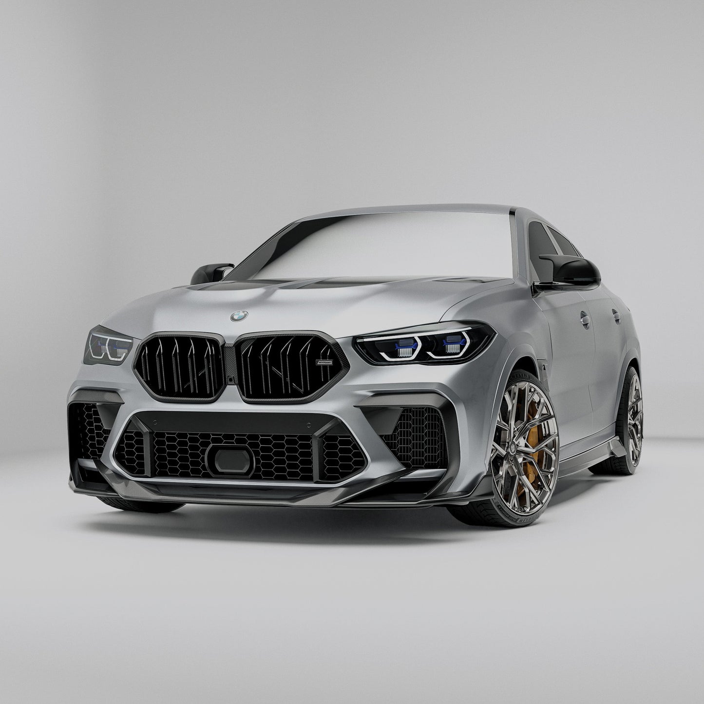 Revozport BMW X6M F96 PRE LCI Carbon Fiber Front Lip