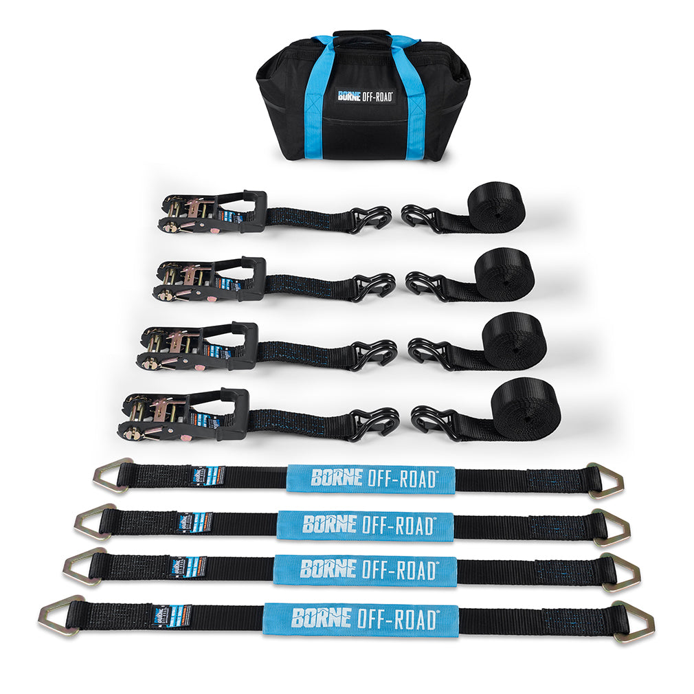 Vehicle Ratchet Tie-Down Kit (4 pack)