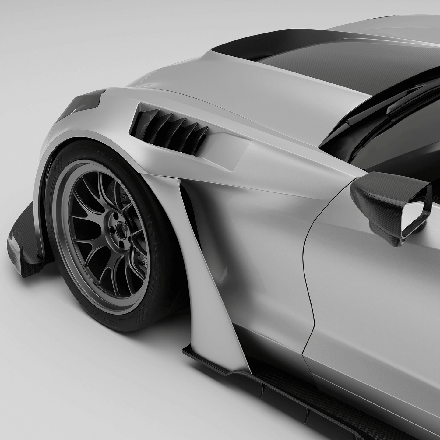 Revozport Corvette C7 Carbon Fiber Vented Front Fenders