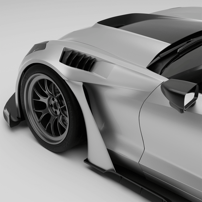 Revozport Corvette C7 Carbon Fiber Vented Front Fenders