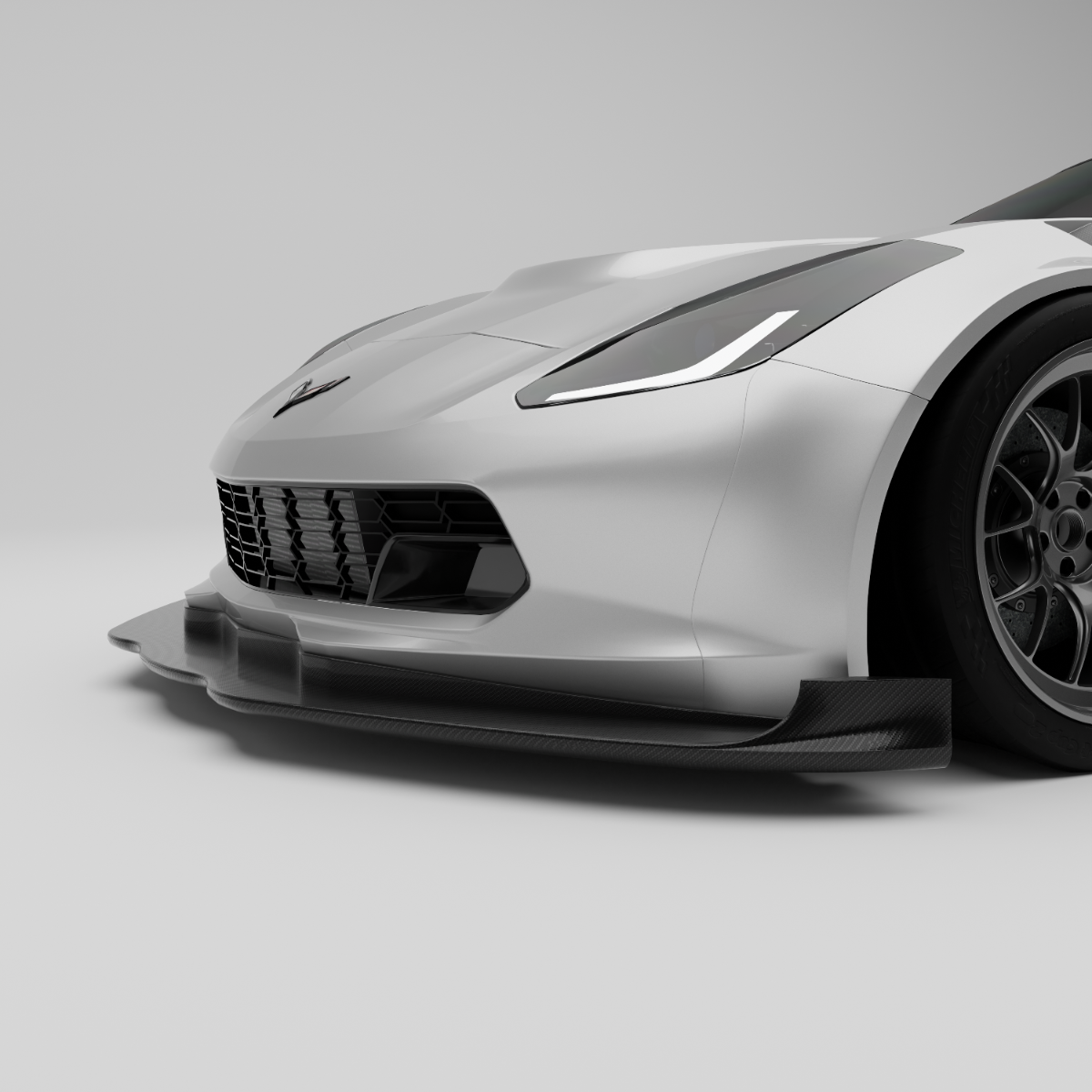 Revozport Corvette C7 Carbon Fiber Splitter & Air Dam