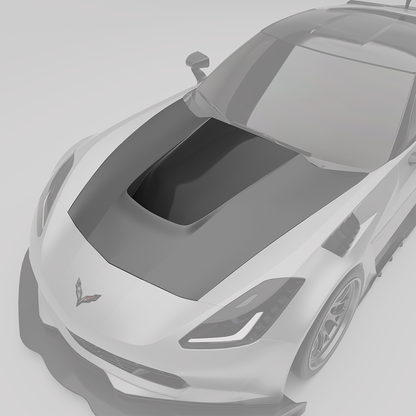 Revozport Corvette C7 Carbon Fiber Vented Hood