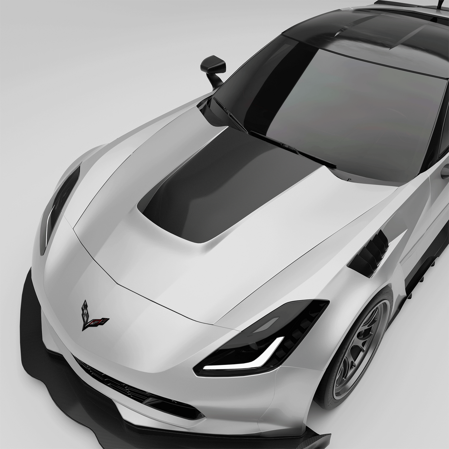 Revozport Corvette C7 Carbon Fiber Vented Hood
