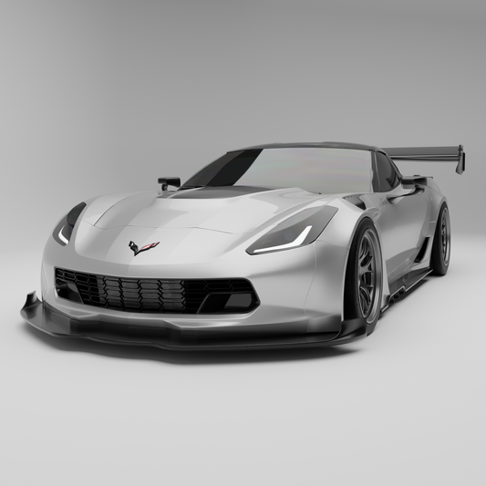 Revozport Corvette C7 Carbon Fiber Splitter & Air Dam
