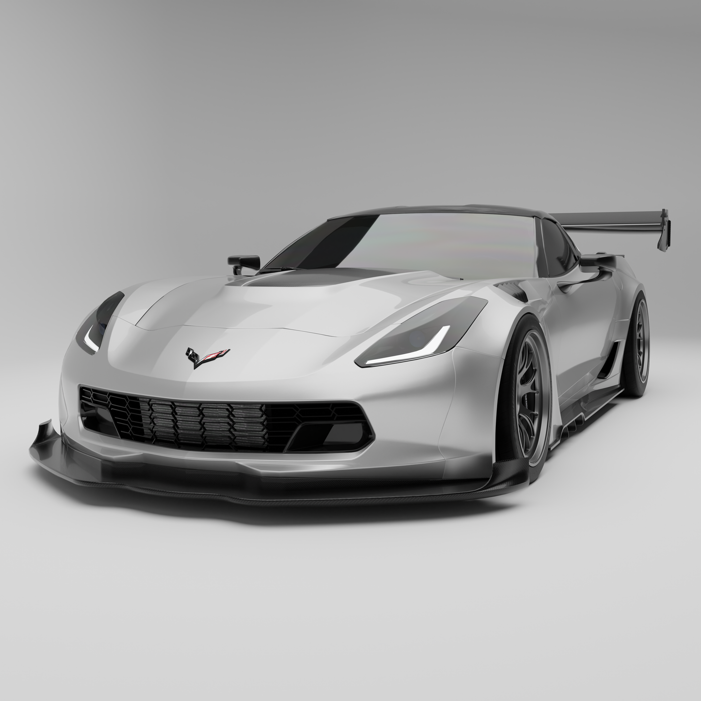 Revozport Corvette C7 Carbon Fibre Mid-Splitter – CFD Cooling