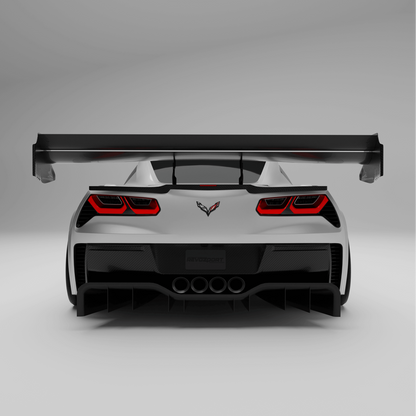 Revozport Corvette C7 Carbon Fibre Rear Wing – Dual-Element CFD