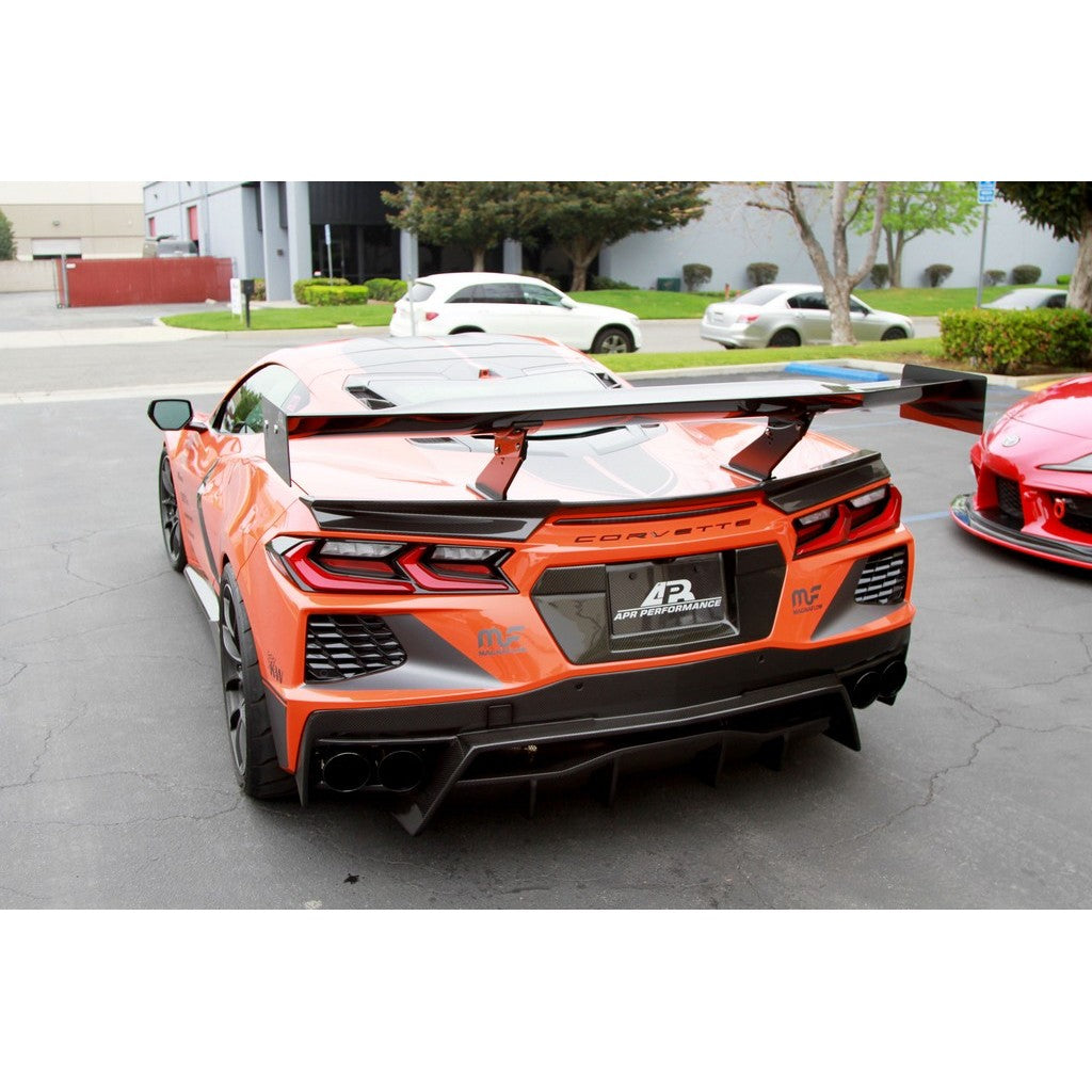 APR GTC-500 Adjustable Carbon Fibre Wing for Chevrolet Corvette C8 Coupe 2020+ - image 4