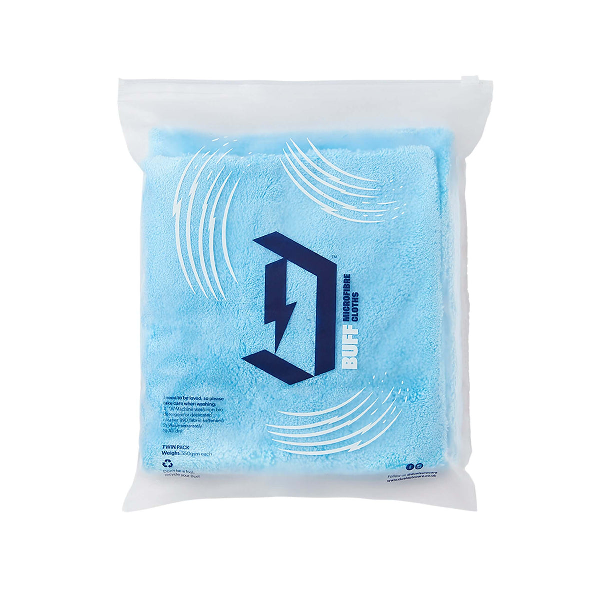 Duel AutoCare BUFF Microfibre Cloths Twin Pack - FD Racing