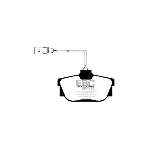 EBC | Brake DP1114+D837+DP1445+D838 | Seat Alhambra 2000-2006 - FD Racing