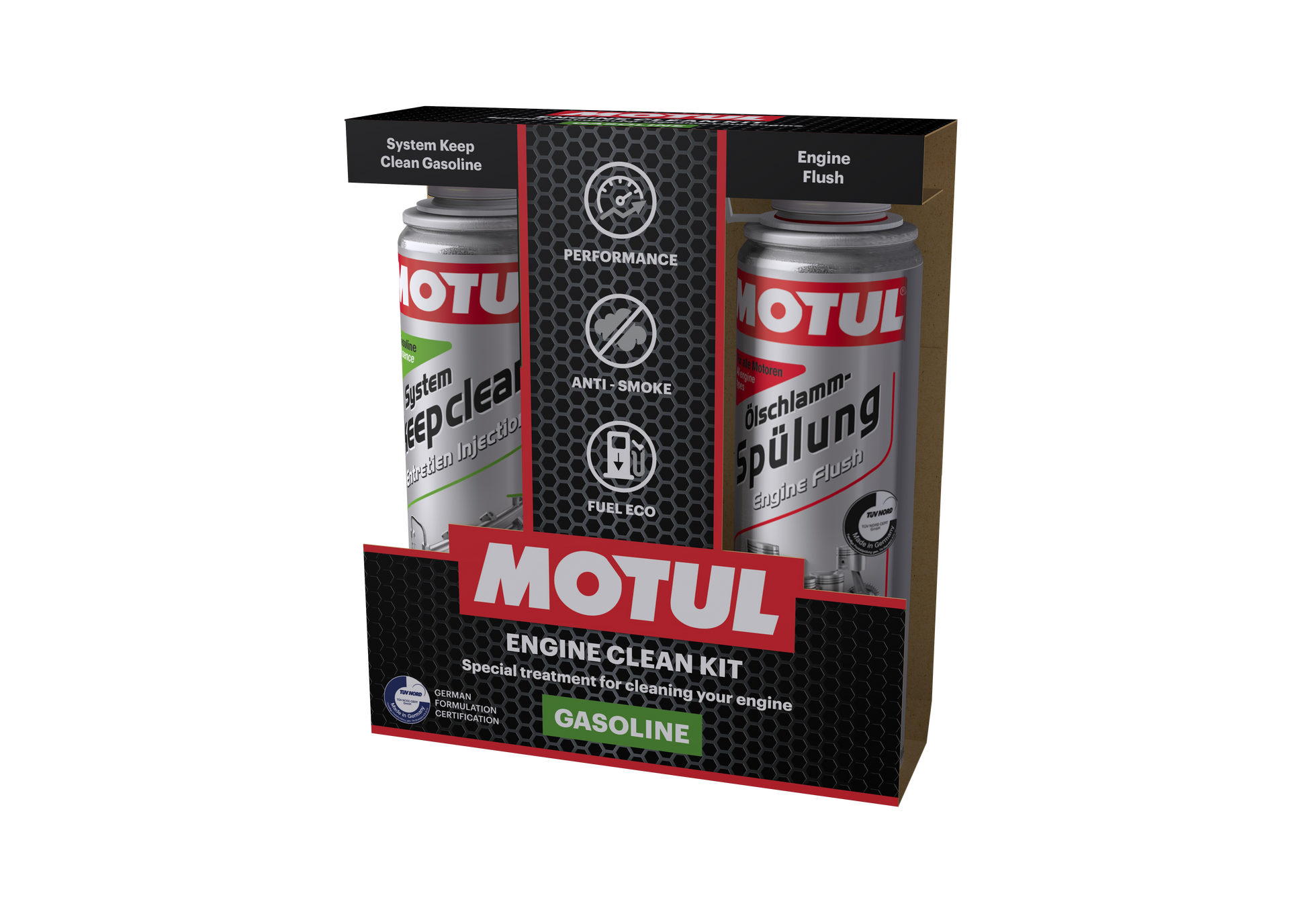 Motul Engine Clean Kit Gasoline 600ml Fuel System Cleaner
