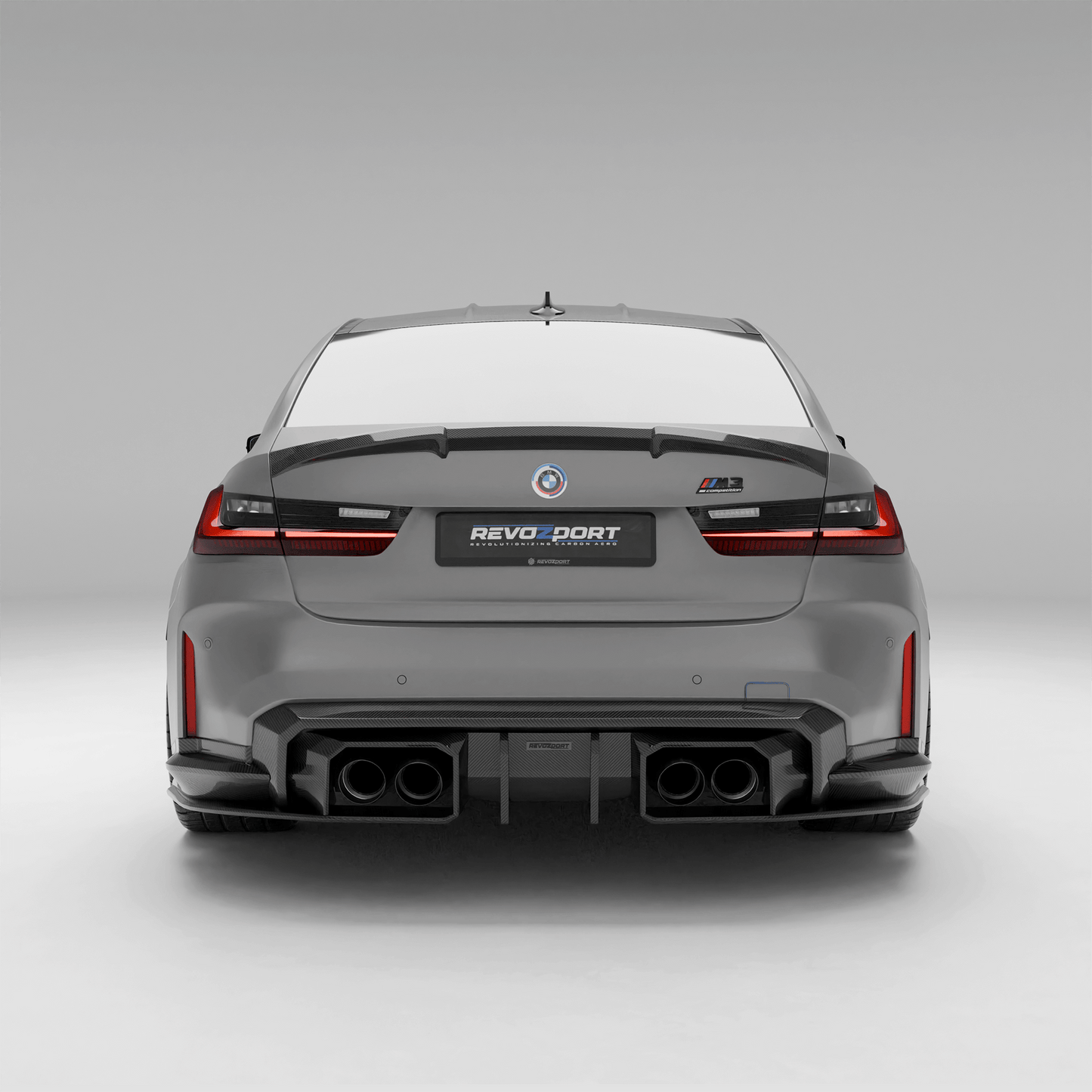 Revozport Stainless Steel Tailpipe Black for BMW M2 G87 / M3 G80 G81 /