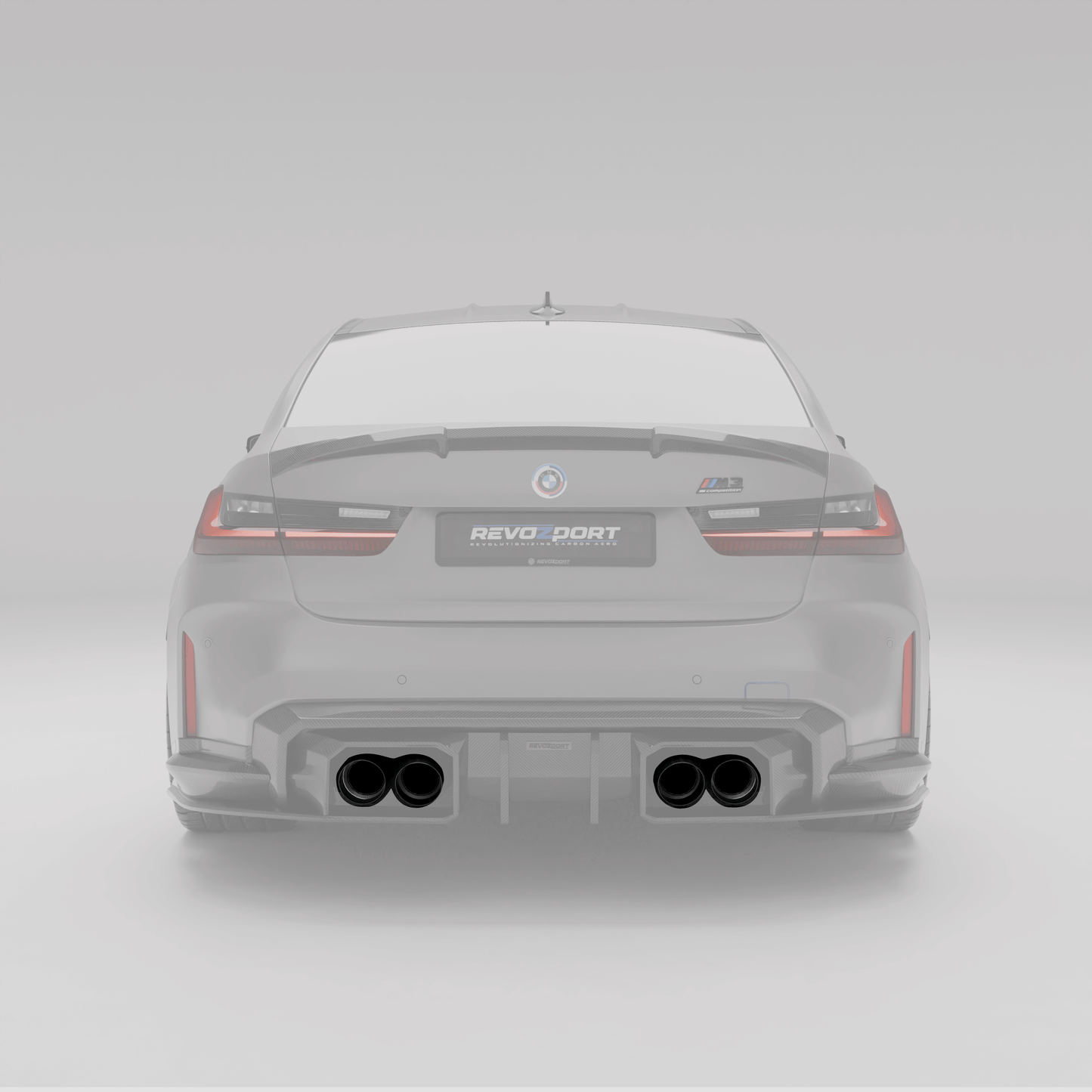 Revozport Stainless Steel Tailpipe Black for BMW M2 G87 / M3 G80 G81 /