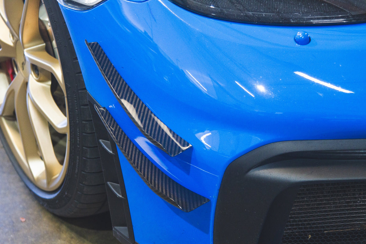 APR Carbon Fibre Front Bumper Canards for Porsche 718 Cayman GT4 2020-2023 - image 2