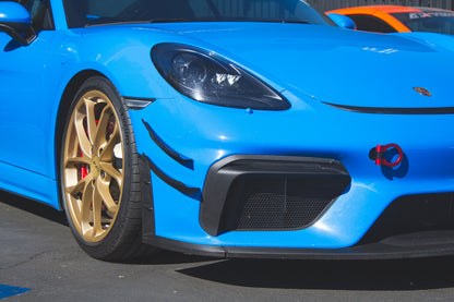 APR Carbon Fibre Front Bumper Canards for Porsche 718 Cayman GT4 2020-2023 - image 4