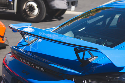 APR Carbon Fibre Gurney Flap for Porsche 718 Cayman GT4 Factory Wing 2020-2023 - image 3