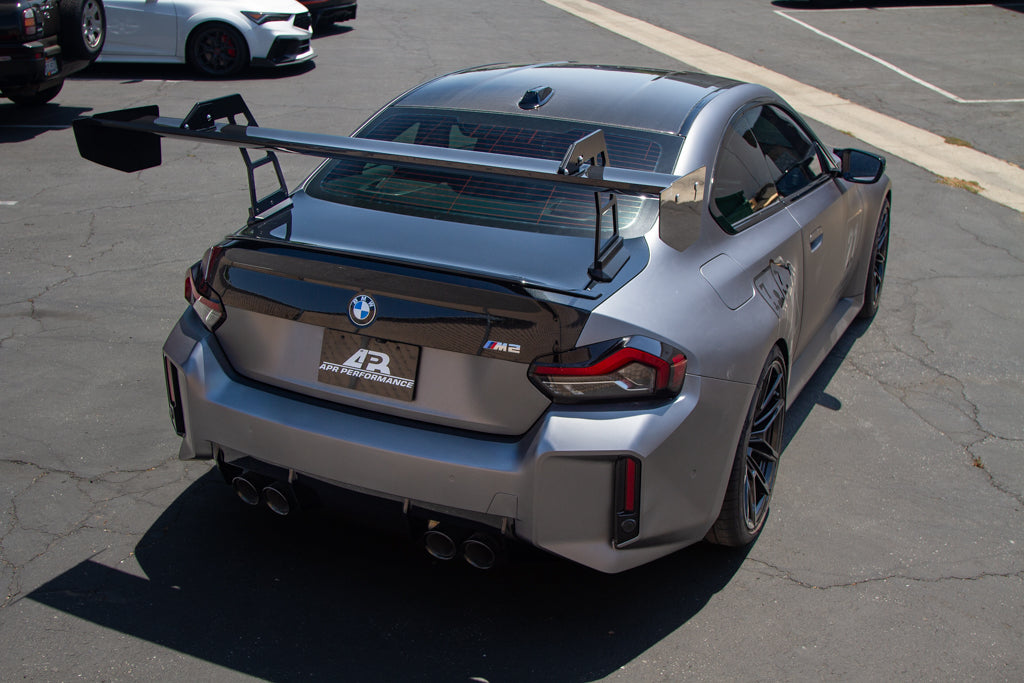 APR GT-250 Swan Neck Carbon Fibre Wing for BMW M2 G87 & M240i G42 2022+ - image 2