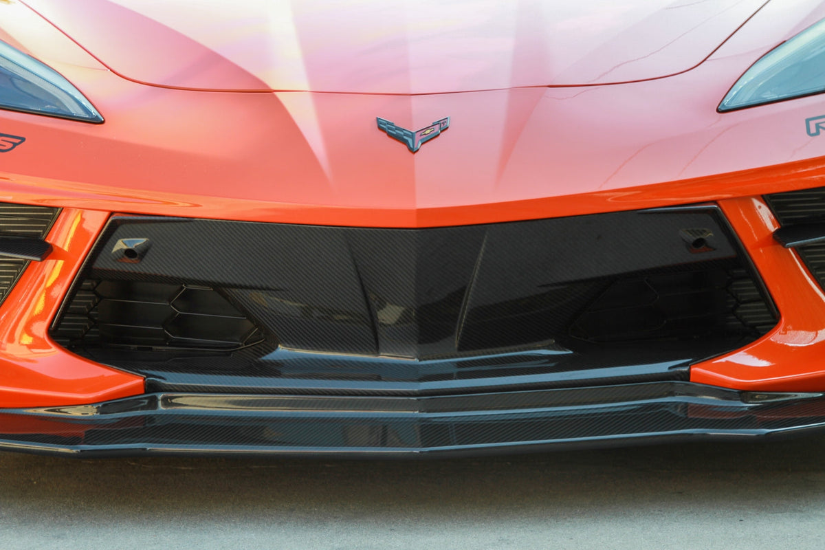 APR Carbon Fibre Front Bumper Centre Bezels for Chevrolet Corvette C8 2020+ - image 2