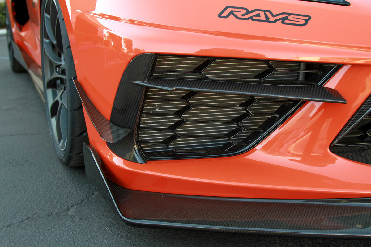 APR Carbon Fibre Front Bumper Side Bezels for Chevrolet Corvette C8 2020+ - image 2
