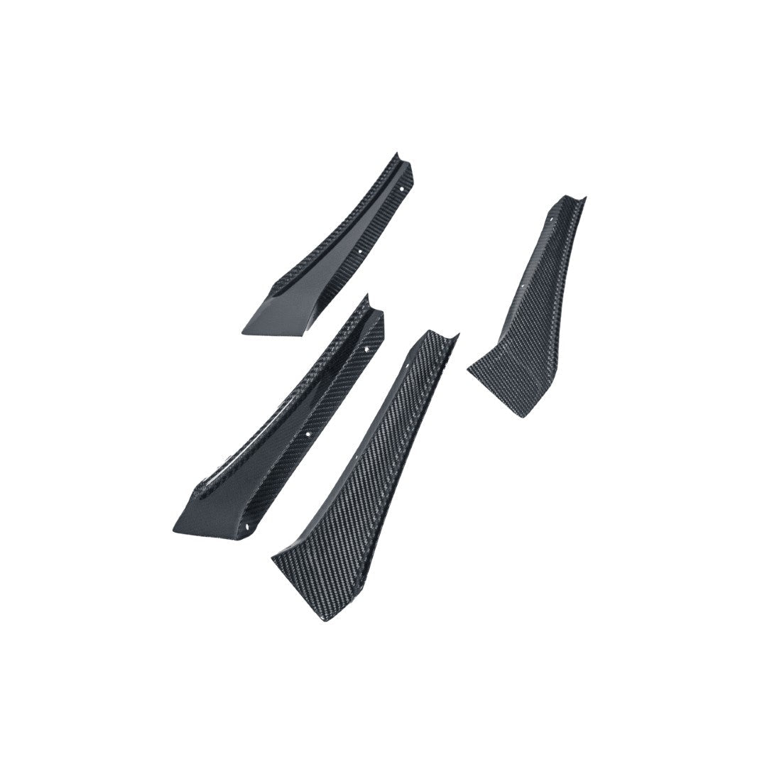 APR Carbon Fibre Front Bumper Canards for Chevrolet Corvette C8 Z06 2023+ (4 pieces)