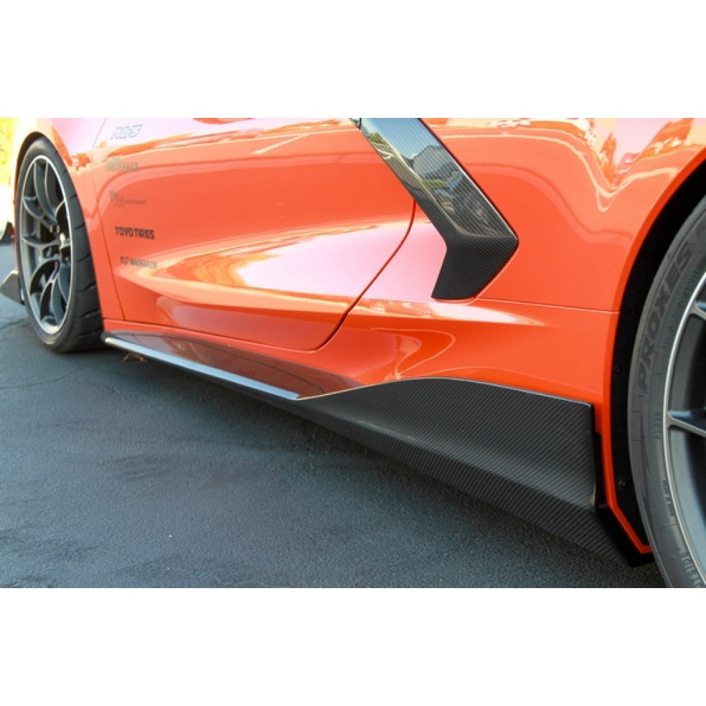 APR Carbon Fibre Side Rocker Extensions for Chevrolet Corvette C8 2020+ - image 2