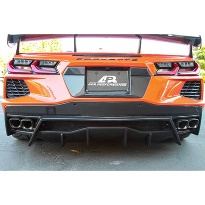 APR Carbon Fibre Number Plate Backing for Chevrolet Corvette C8 2020+ - image 2