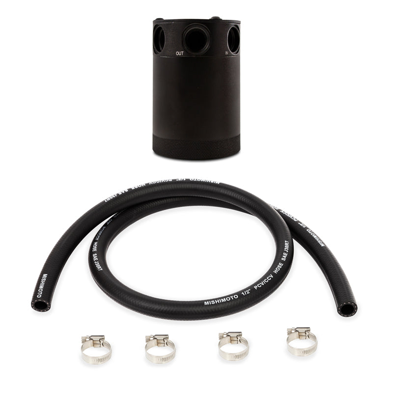 Universal Compact Baffled Oil Catch Can Kit, 3-Port