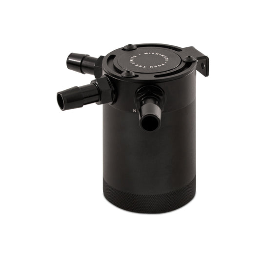 Mishimoto Compact Baffled Oil Catch Can 3-Port (Black/Polished/Red)
