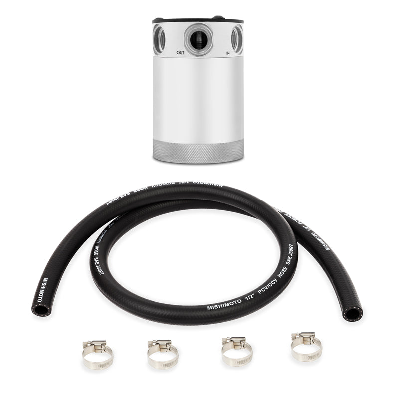 Universal Compact Baffled Oil Catch Can Kit, 3-Port