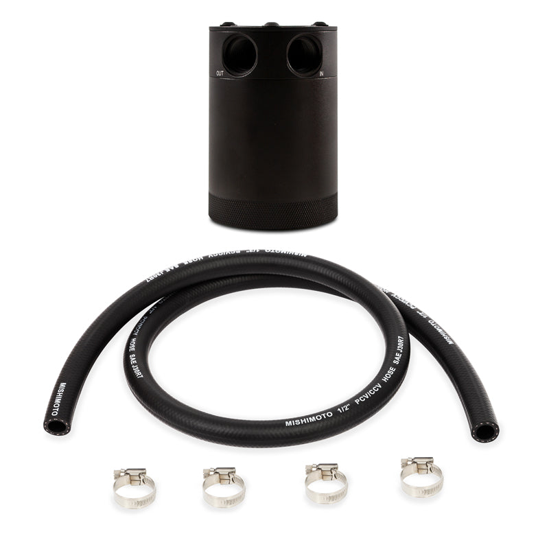 Universal Compact Baffled Oil Catch Can Kit, 2-Port