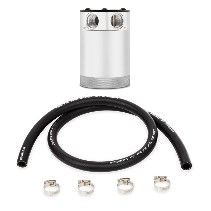Universal Compact Baffled Oil Catch Can Kit, 2-Port