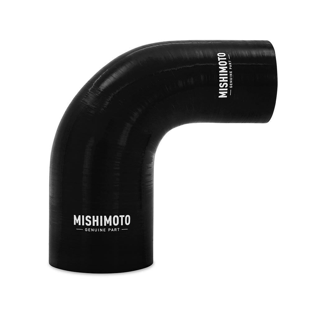 Mishimoto Silicone Reducer Coupler 90° 3" to 3.5" Black/Blue