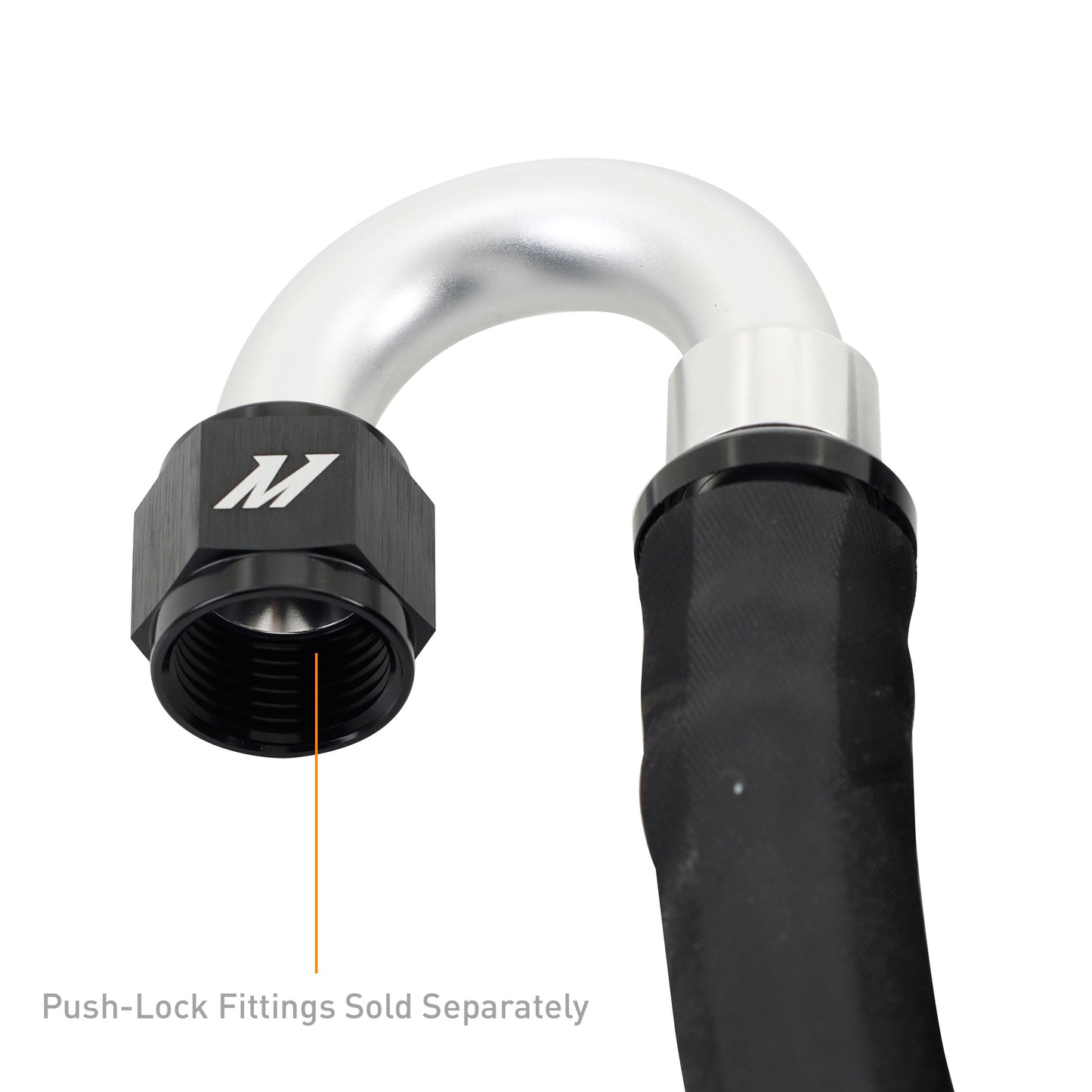 Mishimoto Push Lock Hose -10AN Black 120-240" | FD Racing