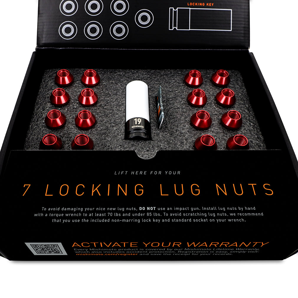 Mishimoto Aluminium Locking Lug Nuts 1/2" x 20 – 23pc Set