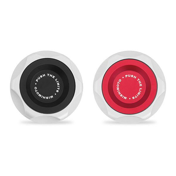 Mishimoto Toyota Oil Filler Cap, Black and Red, CNC Billet