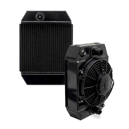 Mishimoto Universal Drag Race Aluminium Radiator (Black/Natural)