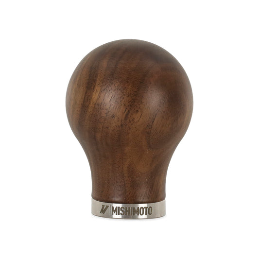 Mishimoto Round Steel Core Wood Shift Knob – Beech/Walnut