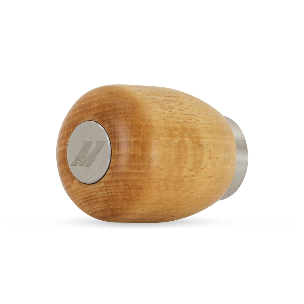 Mishimoto Short Wood Shift Knob – Beech/Walnut Stainless