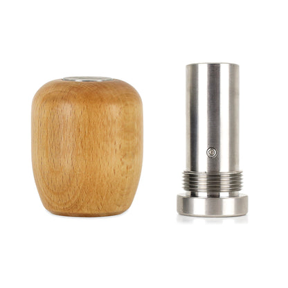 Mishimoto Short Wood Shift Knob – Beech/Walnut Stainless