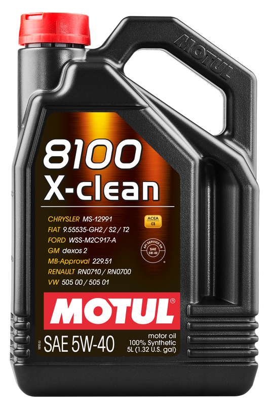 Motul 8100 X-Clean 5W40 Engine Oil – 5 Litre