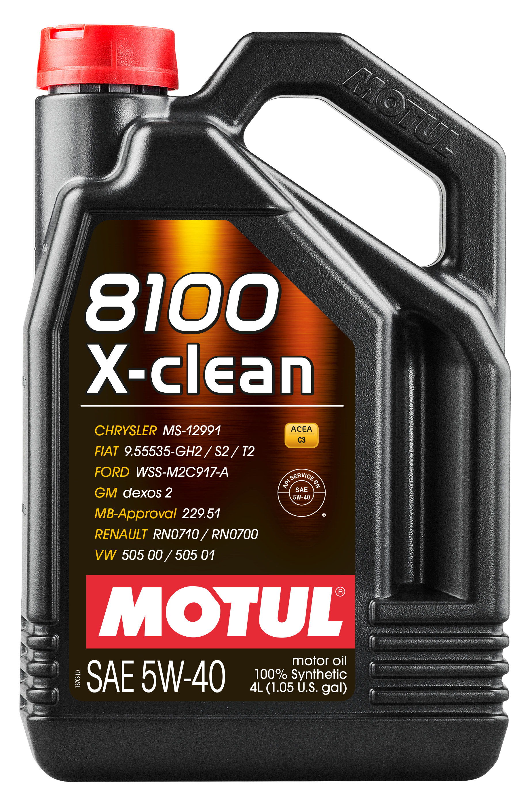 Motul 8100 X-CLEAN 5W40 Synthetic Engine Oil 4L