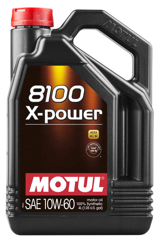 Motul 8100 X-POWER 10W60 Synthetic Engine Oil – 4 Litre