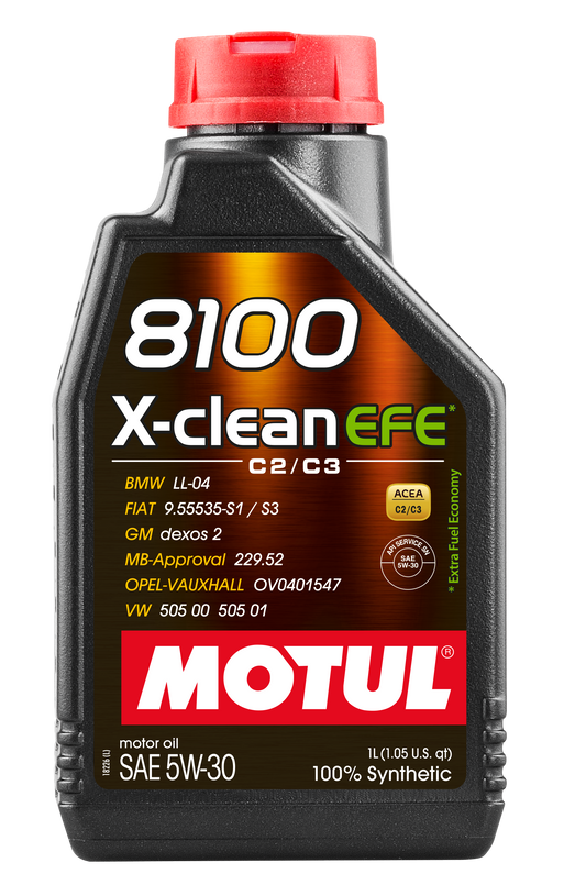 Motul 8100 X-Clean 5W30 Synthetic Engine Oil 1L