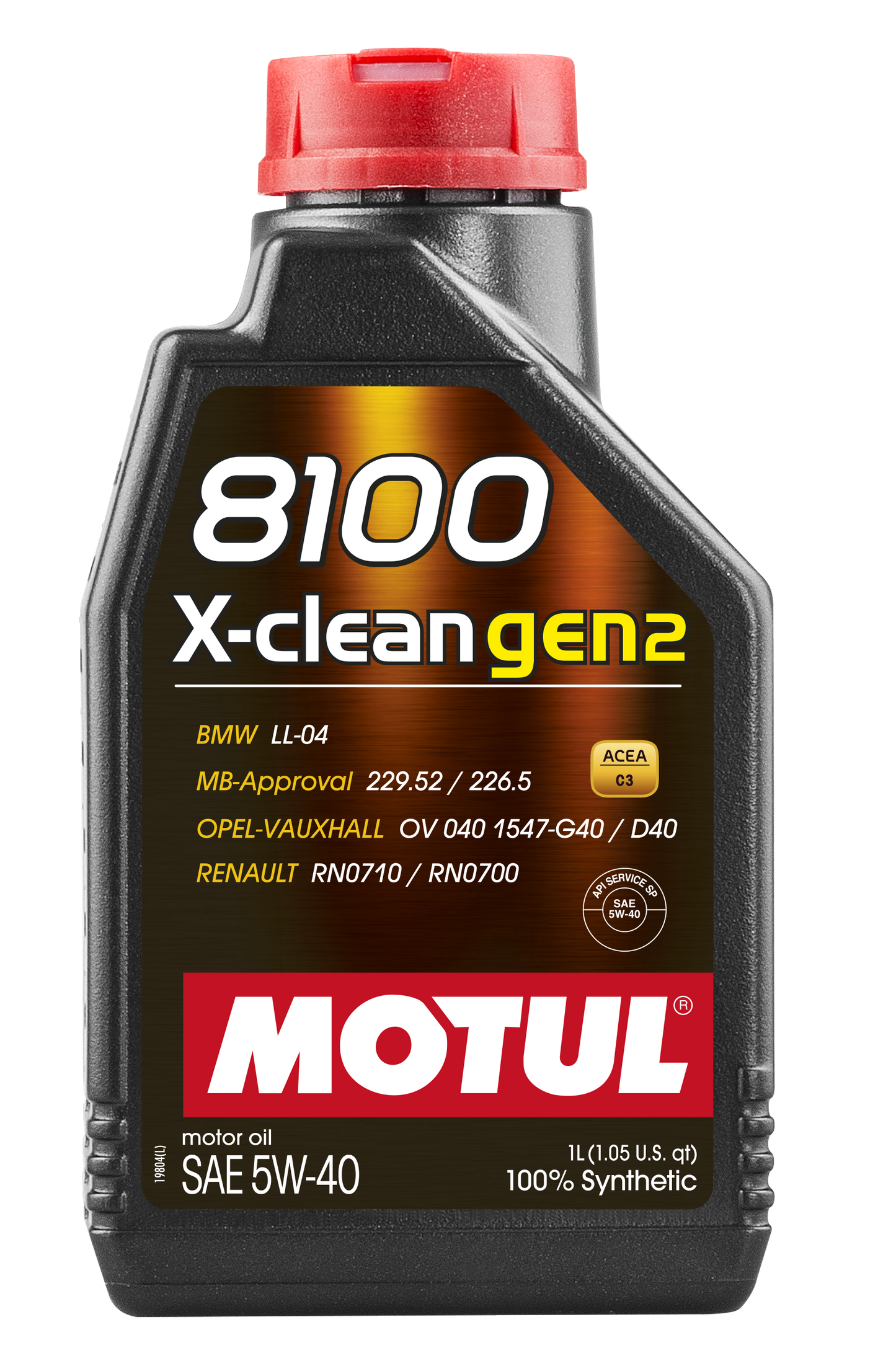 Motul 8100 X-Clean Gen2 5W-40 Engine Oil 1L