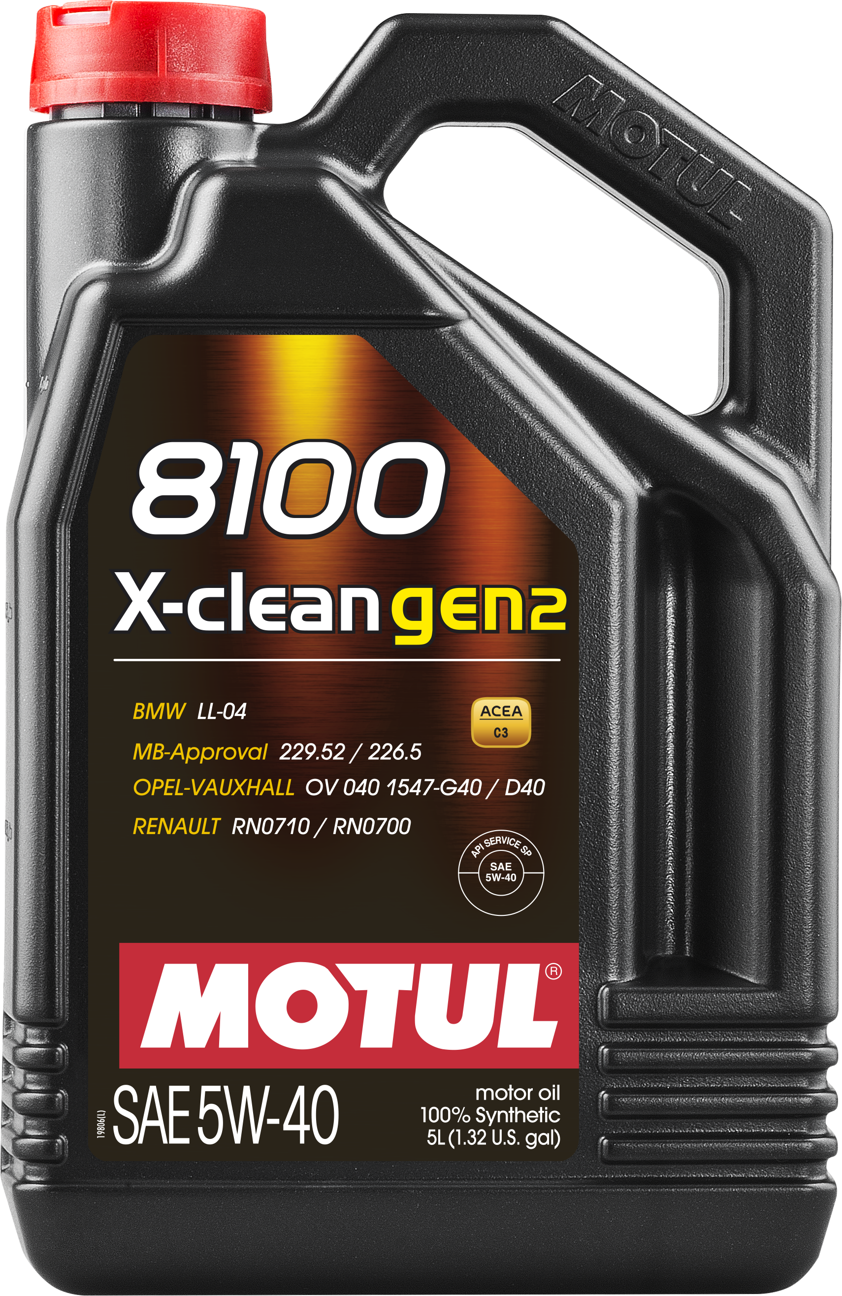 Motul 8100 X-CLEAN GEN2 5W-40 Engine Oil – 5 Litre