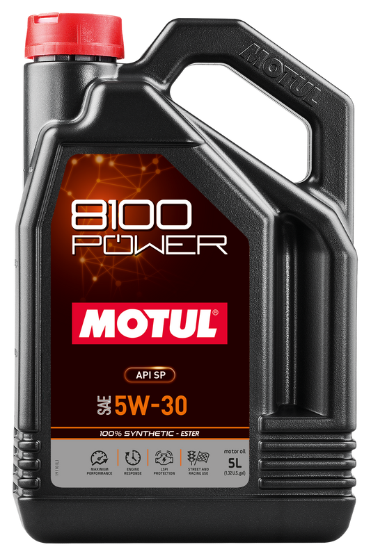 Motul 8100 Power 5W-30 Synthetic Engine Oil – 5 Litre