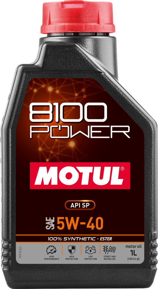 Motul 8100 Power 5W-40 Synthetic Engine Oil 1L
