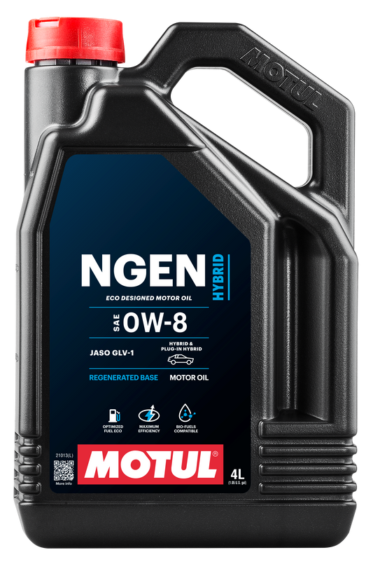 Motul NGEN Hybrid 0W-8 Synthetic Engine Oil – 4 Litre