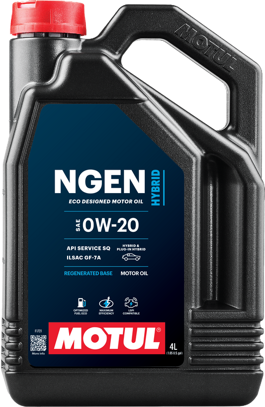 Motul NGEN Hybrid 0W-20 Fully Synthetic Engine Oil – 4 Litre