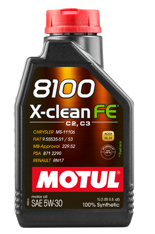 Motul 8100 X-CLEAN FE 5W30 Fully Synthetic Engine Oil 1L